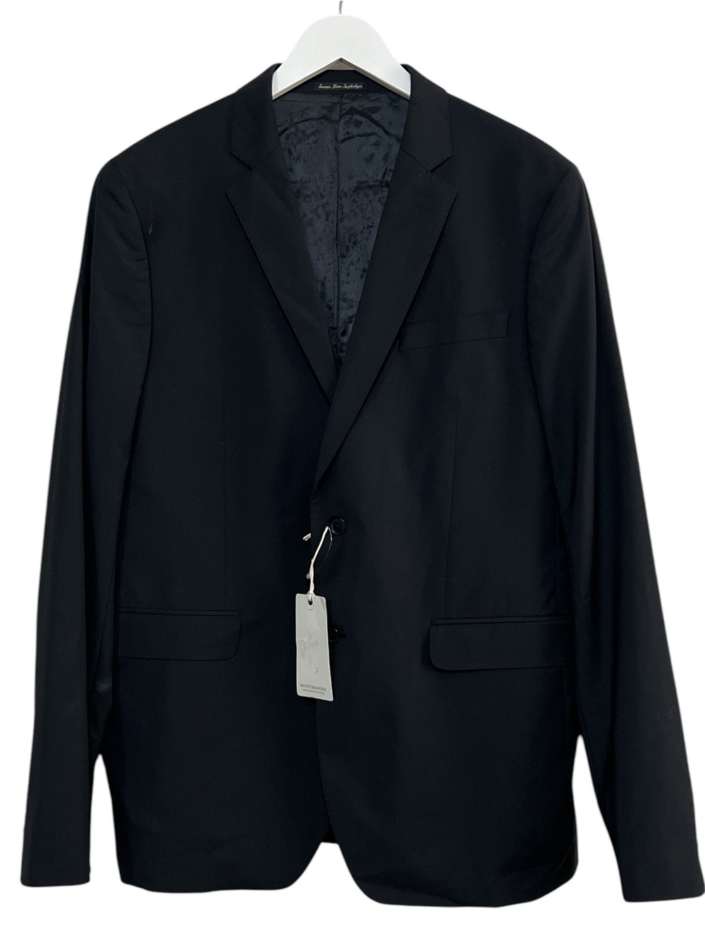 Scotch & Soda Amsterdam Couture Mens Tailored Blazer, Black, Size XXL/54
